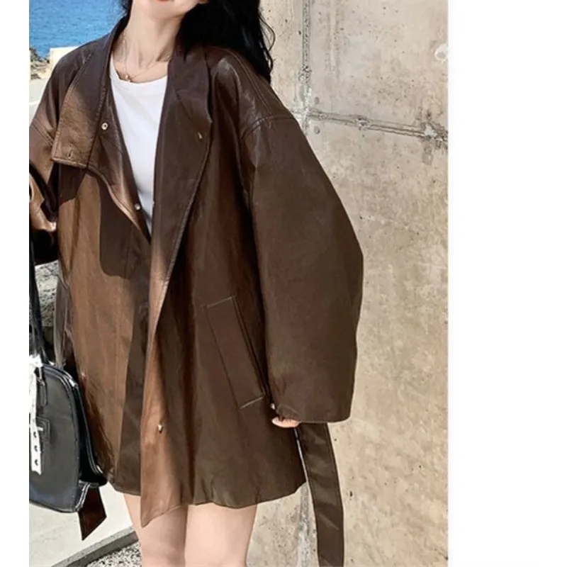 Leather Jacket Women's Autumn 2026 American Vintage Design Sense Casual Jacket Top
Leather Jacket Women's Autumn 2026 American Vintage Design Sense Casual Jacket Top