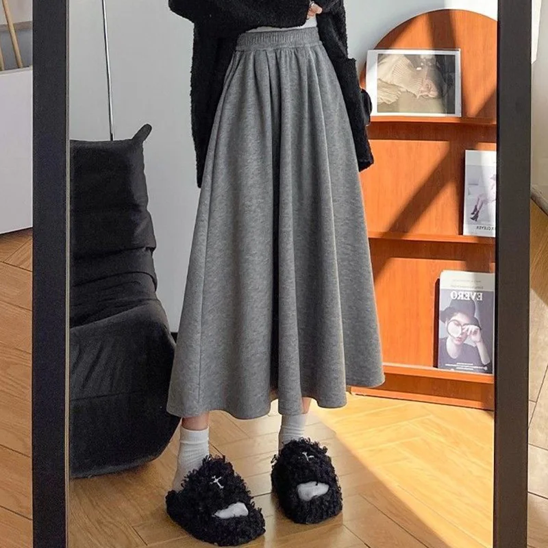 Hot Sale Female Solid Color Midi Skirts Girls Classic High Waist Thin Skirts Women Korean Casual Loose A-line Dress
Hot Sale Female Solid Color Midi Skirts Girls Classic High Waist Thin Skirts Women Korean Casual Loose A-line Dress
