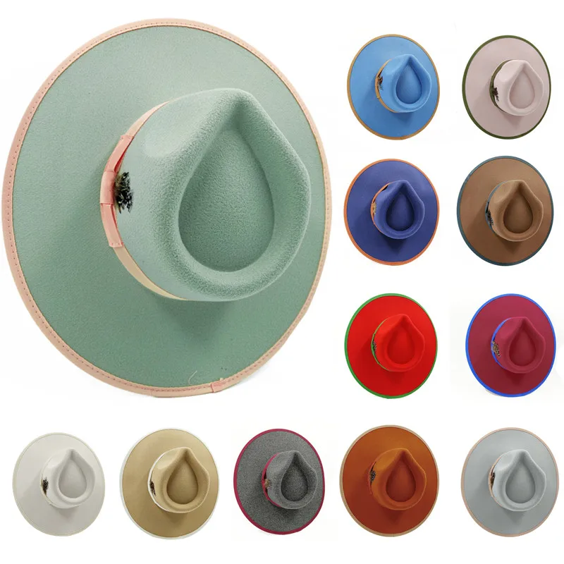 New thin brim Fedora hat Spring and autumn cap Jazz cap Adjustable unisex cap Fedora hat Mint green jazz adult cap кепкамужския
New thin brim Fedora hat Spring and autumn cap Jazz cap Adjustable unisex cap Fedora hat Mint green jazz adult cap кепкамужския