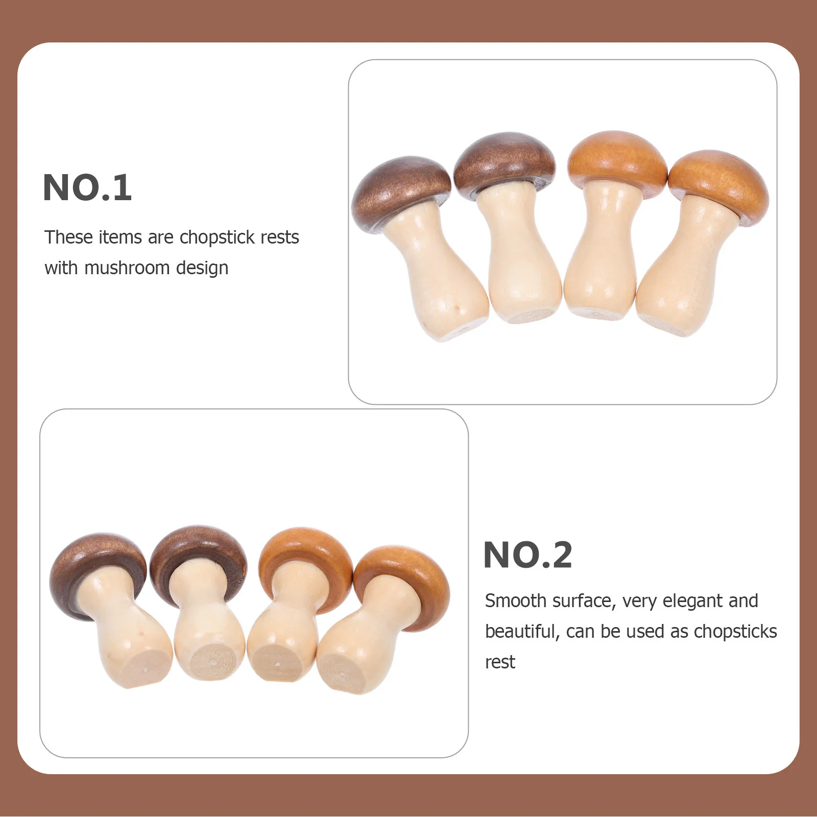 4Pcs Mushroom Chopstick Rests Wooden Premium Crafted Smooth Surface for Home Hotel Restaurant Use Creative Table Decor Flatware
4Pcs Mushroom Chopstick Rests Wooden Premium Crafted Smooth Surface for Home Hotel Restaurant Use Creative Table Decor Flatware