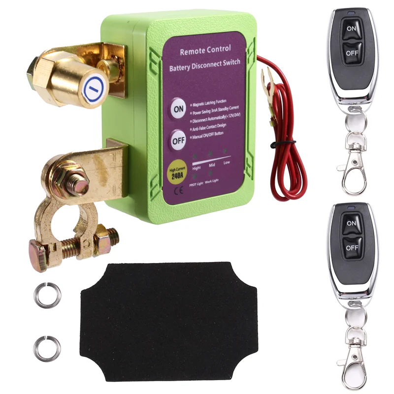 ABQB-Smart 12V 240A For Car Battery Disconnect Switch,Automatic Power Off Function, Designed For Car Boat Battery Systems
ABQB-Smart 12V 240A For Car Battery Disconnect Switch,Automatic Power Off Function, Designed For Car Boat Battery Systems