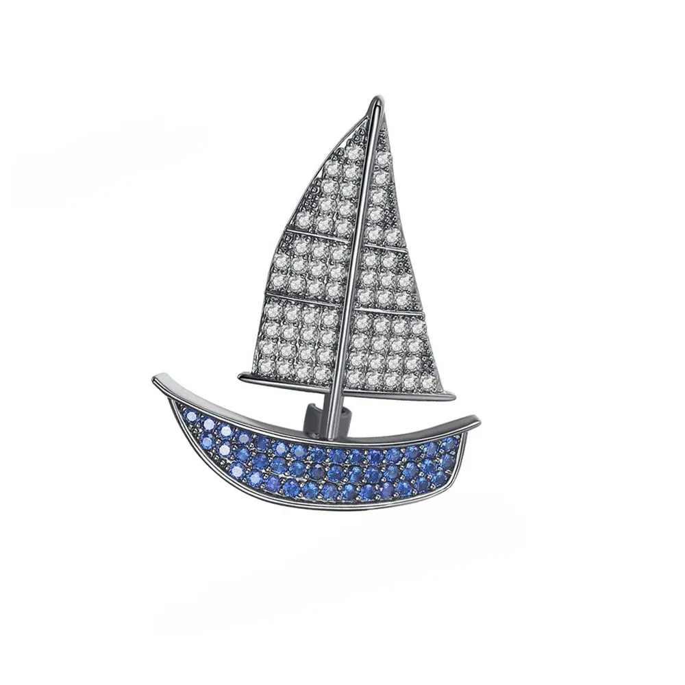 Exquisite Gold Silver Crystal Nautical Sailor Navy Rudder Sailboat Anchor Brooch Pin (Sailboat silver)
Exquisite Gold Silver Crystal Nautical Sailor Navy Rudder Sailboat Anchor Brooch Pin (Sailboat silver)