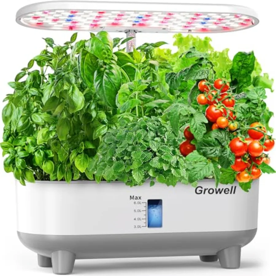 Indoor hydroponics growing system kit for herbs and vegetables, white ABS plastic, white color, 16-pod capacity with 28W full-s
Indoor hydroponics growing system kit for herbs and vegetables, white ABS plastic, white color, 16-pod capacity with 28W full-s