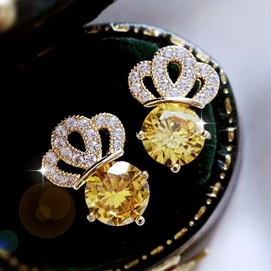 Lxalry November Birthstone Citrine Stud Earrings Yellow Gold Diamond Luxury Jewelry Hypoallergenic Gift for Success Wisdom Ever
Lxalry November Birthstone Citrine Stud Earrings Yellow Gold Diamond Luxury Jewelry Hypoallergenic Gift for Success Wisdom Ever