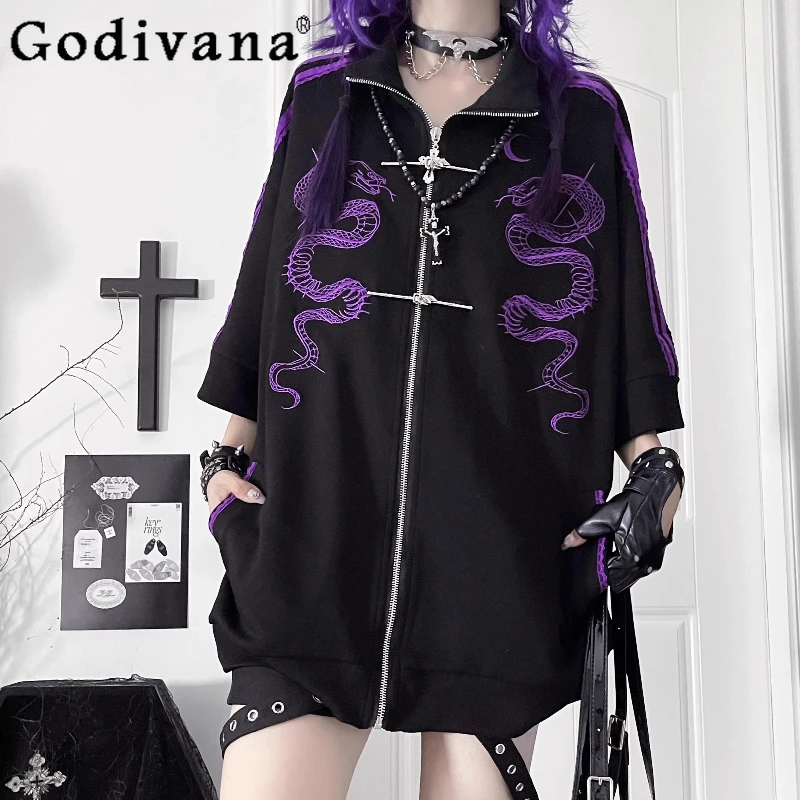 Original Subculture Gothic Short Sleeve Hoodies Summer New Harajuku Girls Sweet Cool Heavy Industry Embroidered Loose Y2k Top
Original Subculture Gothic Short Sleeve Hoodies Summer New Harajuku Girls Sweet Cool Heavy Industry Embroidered Loose Y2k Top