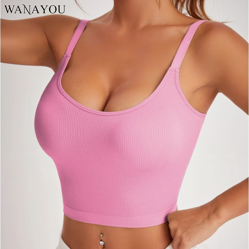 WANAYOU Ladies' Summer Sexy Suspender Yoga Strappy Sports Bra Women Seamless Sexy Workout Top Tight Fitness Vest
WANAYOU Ladies' Summer Sexy Suspender Yoga Strappy Sports Bra Women Seamless Sexy Workout Top Tight Fitness Vest