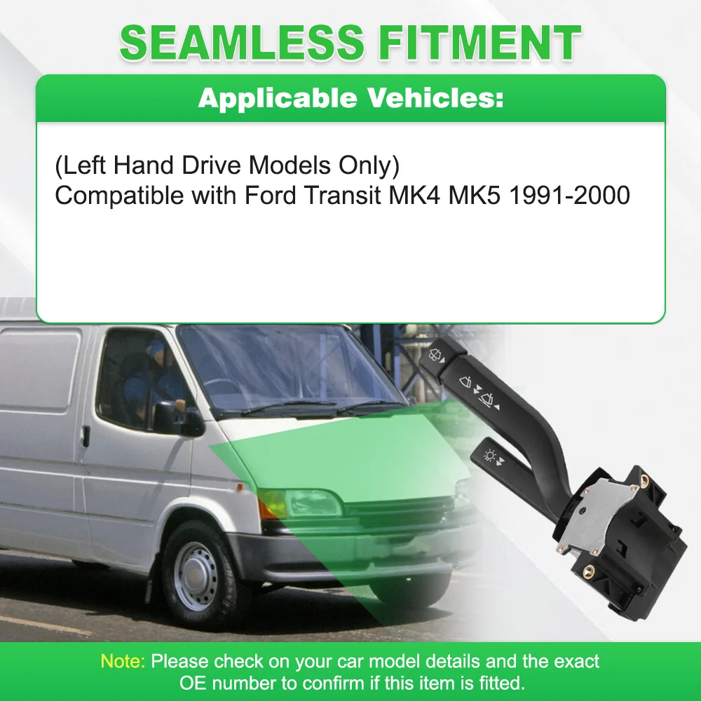 Combination Switch Turn Signal Stalk Switch For Ford Transit MK4 MK5 1991-2000 95VB11K665AA Left Hand Drive
Combination Switch Turn Signal Stalk Switch For Ford Transit MK4 MK5 1991-2000 95VB11K665AA Left Hand Drive