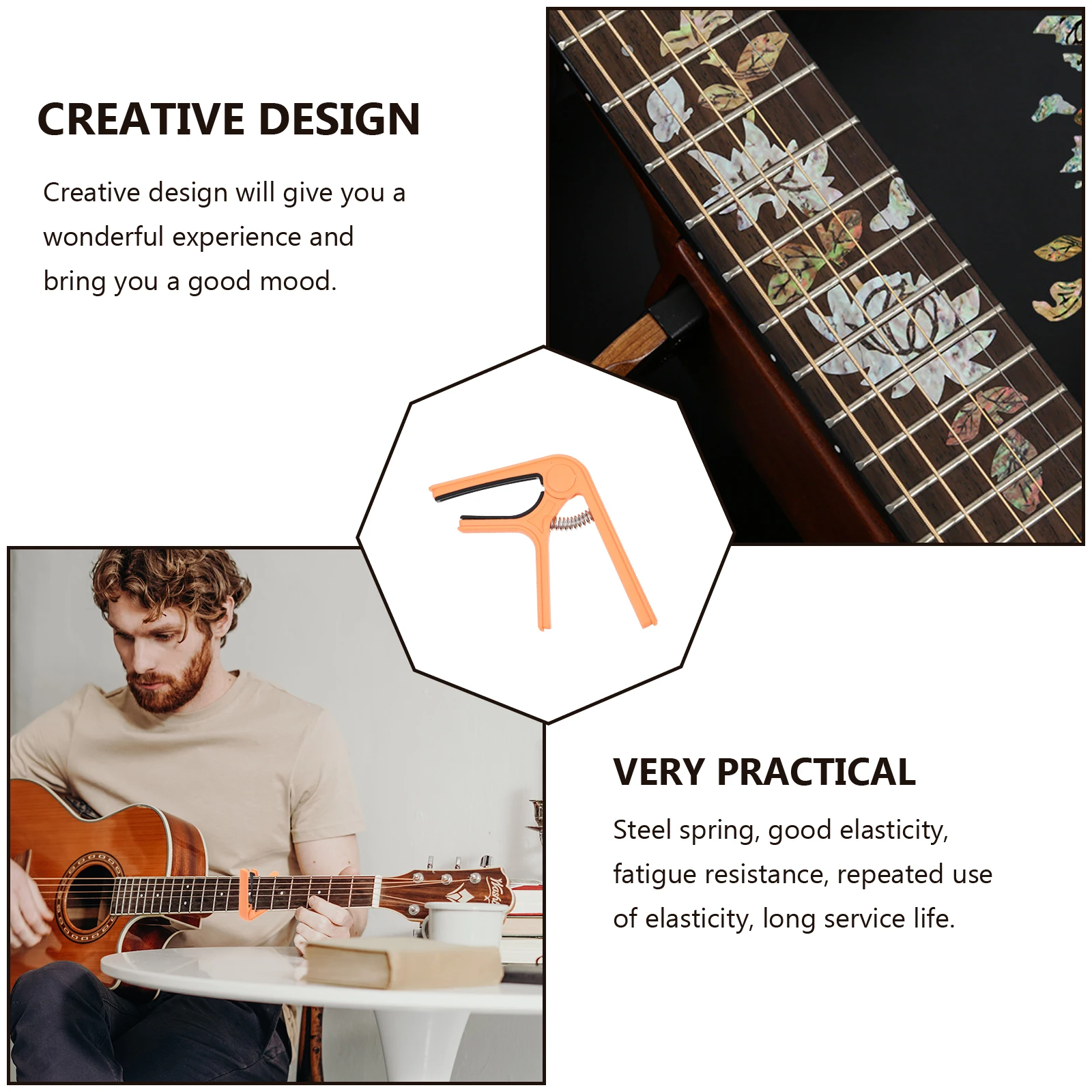 Capo Simple Guitar Acoustic Violin Part Accessory Clamp for Plastic Steel Accessories Clip
Capo Simple Guitar Acoustic Violin Part Accessory Clamp for Plastic Steel Accessories Clip