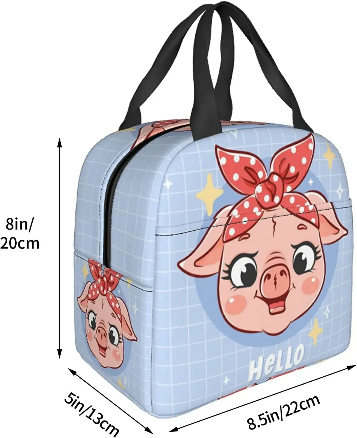 Hello Cute Pig Face Lunch Bags for Women Insulated Lunch Box Cooler Thermal Tote Bag for Adults Girls Work School Hiking Picnic
Hello Cute Pig Face Lunch Bags for Women Insulated Lunch Box Cooler Thermal Tote Bag for Adults Girls Work School Hiking Picnic
