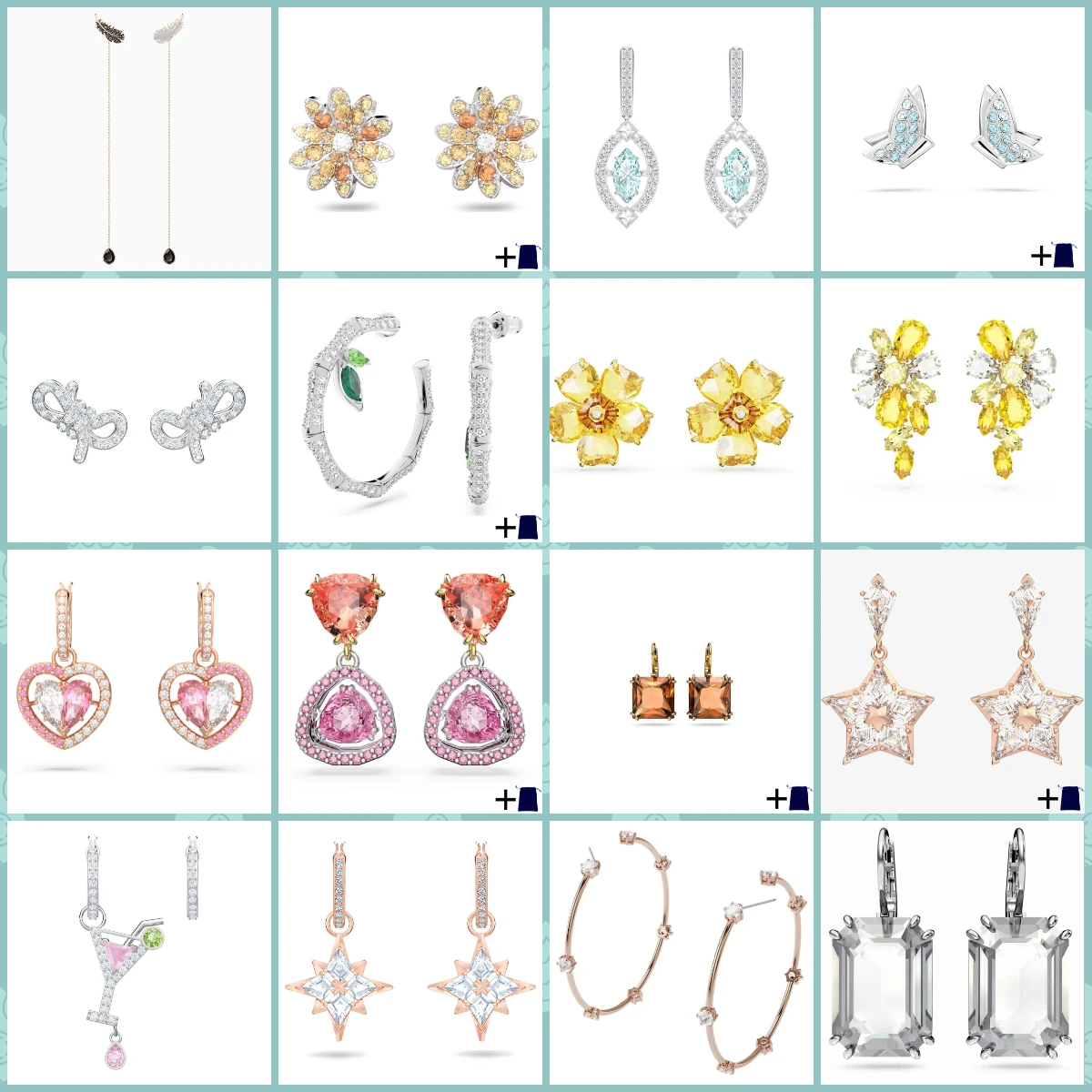 925 Silver Hoop Infinite Love Earrings Blue Flower White Stone Golden Round Heart Shape Pendant Earrings for Women DIY Jewelry
925 Silver Hoop Infinite Love Earrings Blue Flower White Stone Golden Round Heart Shape Pendant Earrings for Women DIY Jewelry