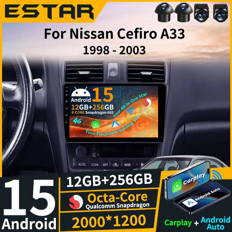 Беспроводной Carplay Android 15 для Nissan Cefiro A33 1998-2012 Автомобильный радиоприемник QLED BT Видеоплеер RDS Головное устройство Мультимедиа Octa Core
Беспроводной Carplay Android 15 для Nissan Cefiro A33 1998-2012 Автомобильный радиоприемник QLED BT Видеоплеер RDS Головное устройство Мультимедиа Octa Core