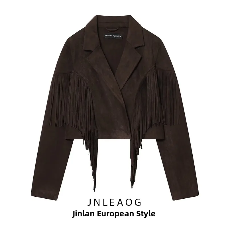 Faionable Fringe Velvet Effect Jaet Women's Autumn New Sle JNLEAOG Long Sve Zipper Closure Loose Fit Polyester
Faionable Fringe Velvet Effect Jaet Women's Autumn New Sle JNLEAOG Long Sve Zipper Closure Loose Fit Polyester