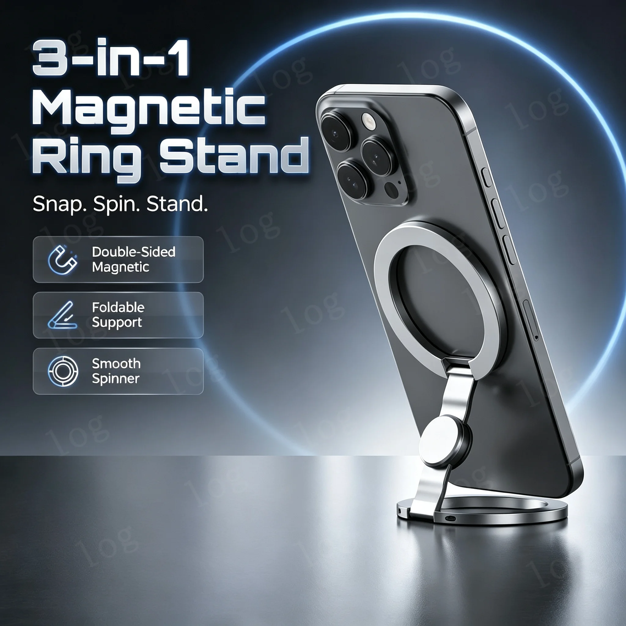 Foldable Double-Sided Mobile Phone Holder for Magsafe iPhone 17 16 15 14 13 360° Rotation Stand with Strong Magnet Finger Grip
Foldable Double-Sided Mobile Phone Holder for Magsafe iPhone 17 16 15 14 13 360° Rotation Stand with Strong Magnet Finger Grip