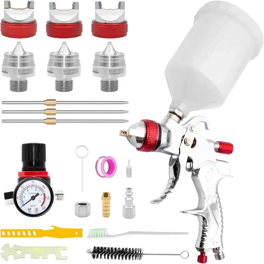 Комплект воздушного пистолета-распылителя HVLP для автомобильной покраски и ретуши с конструкцией гравитационной подачи Включает сопла 1,4 1,7 2,0 мм, краска 600 куб.см.
Комплект воздушного пистолета-распылителя HVLP для автомобильной покраски и ретуши с конструкцией гравитационной подачи Включает сопла 1,4 1,7 2,0 мм, краска 600 куб.см.