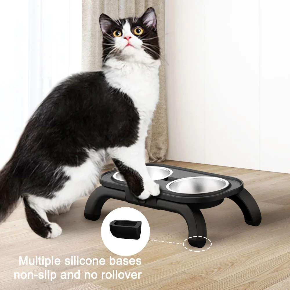 Stainless Steel Antislip Double Dog Bowl Raised Cat Food and Water Bowl Small Dog 15°Tilted Elevated Pet Feeding Drinking Bowls
Stainless Steel Antislip Double Dog Bowl Raised Cat Food and Water Bowl Small Dog 15°Tilted Elevated Pet Feeding Drinking Bowls