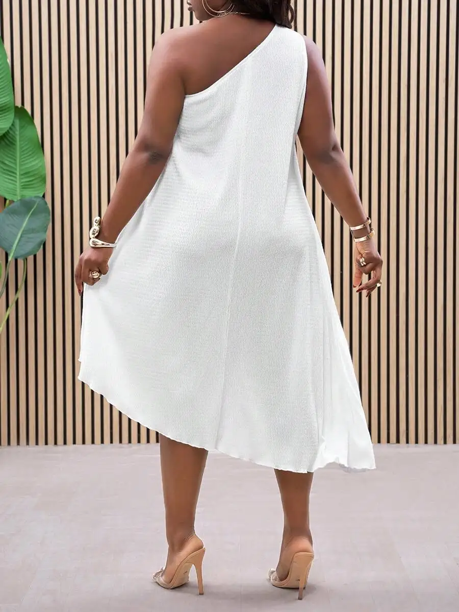 Plus Size Casual Minimalist Solid Asymmetric Dress For Women
Plus Size Casual Minimalist Solid Asymmetric Dress For Women