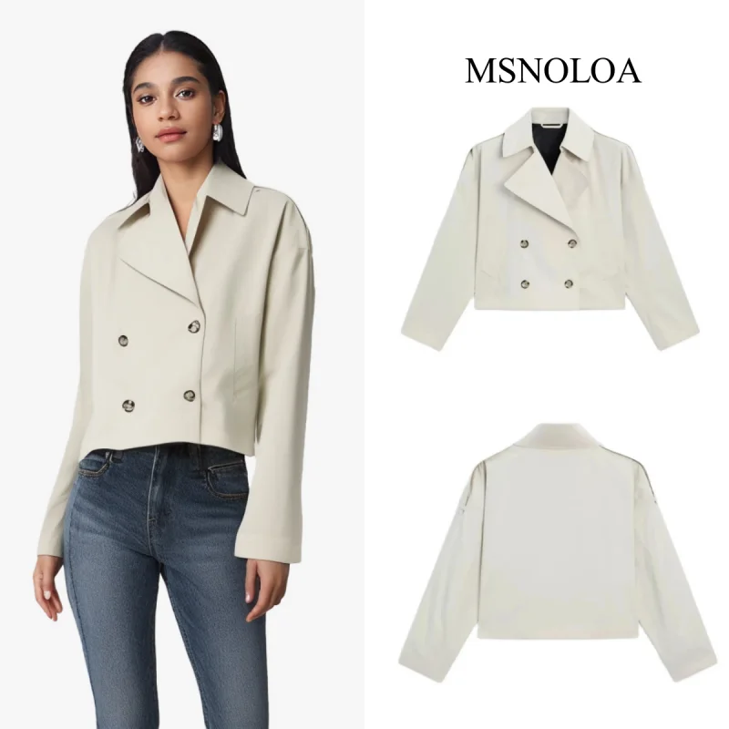 2024 autumn new women's casual British style intelligent commuting solid color short lapel windbreaker jacket ladies
2024 autumn new women's casual British style intelligent commuting solid color short lapel windbreaker jacket ladies