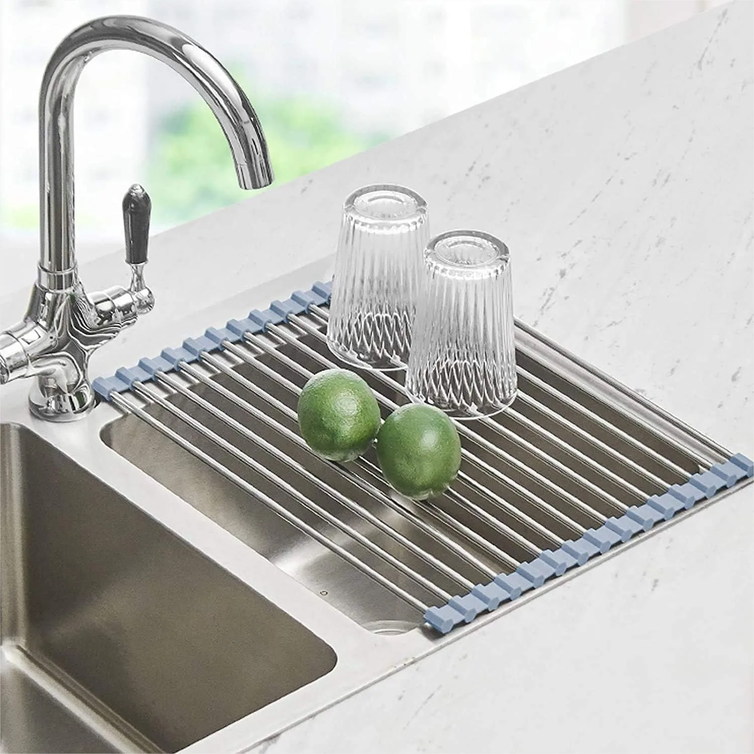 Roll Up Dish Drying Rack Over The Sink Stainless Steel Wire Foldable Dish Drainer For Kitchen Sink Counter Storage 17.5x11.8 Inch
Roll Up Dish Drying Rack Over The Sink Stainless Steel Wire Foldable Dish Drainer For Kitchen Sink Counter Storage 17.5x11.8 Inch