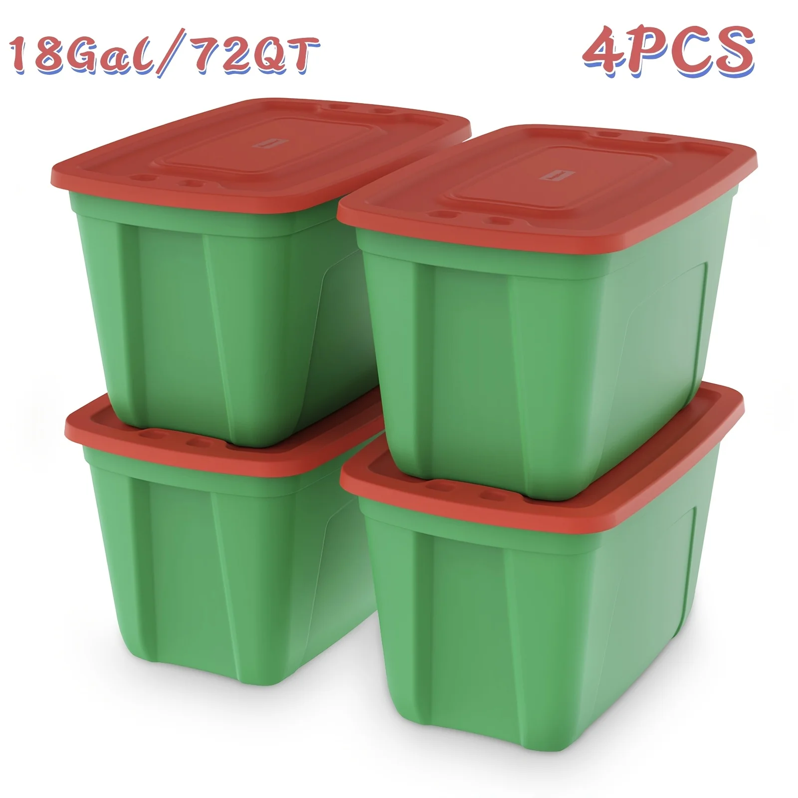 4pcs 18 Gallon Plastic Storage Bin Tote Organizing Container with Ultra Durable Latching Lids, Stackable, Extra Strength Storage
4pcs 18 Gallon Plastic Storage Bin Tote Organizing Container with Ultra Durable Latching Lids, Stackable, Extra Strength Storage
