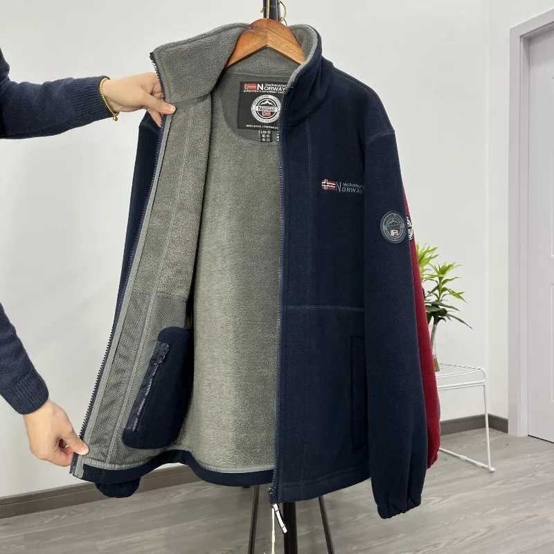 Polar Fleece Jacket for Men, Autumn and Winter, Double-sided Velvet and Thick Standing Collar Hoodie, Cardigan, Loose Windproof
Polar Fleece Jacket for Men, Autumn and Winter, Double-sided Velvet and Thick Standing Collar Hoodie, Cardigan, Loose Windproof