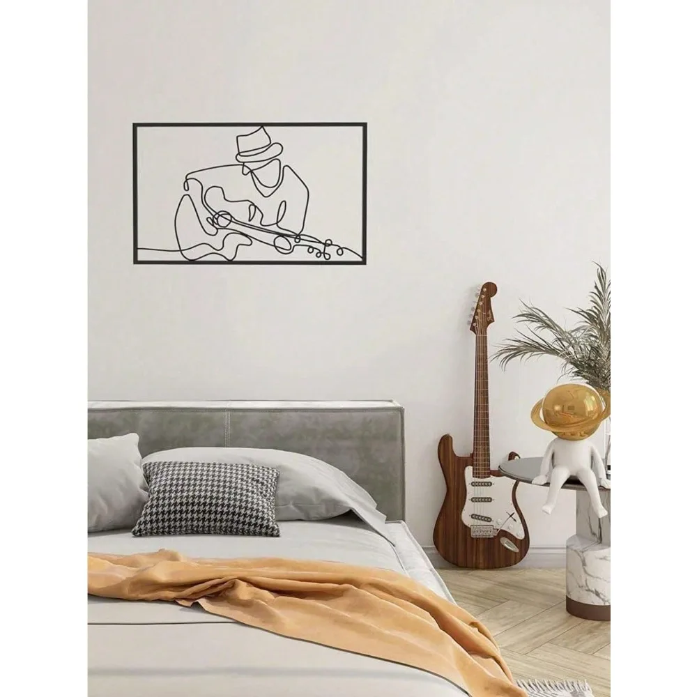 Black Metal Guitar Wall Art - Music Decor for Bedroom or Man Cave, Unique Housewarming Gift
Black Metal Guitar Wall Art - Music Decor for Bedroom or Man Cave, Unique Housewarming Gift