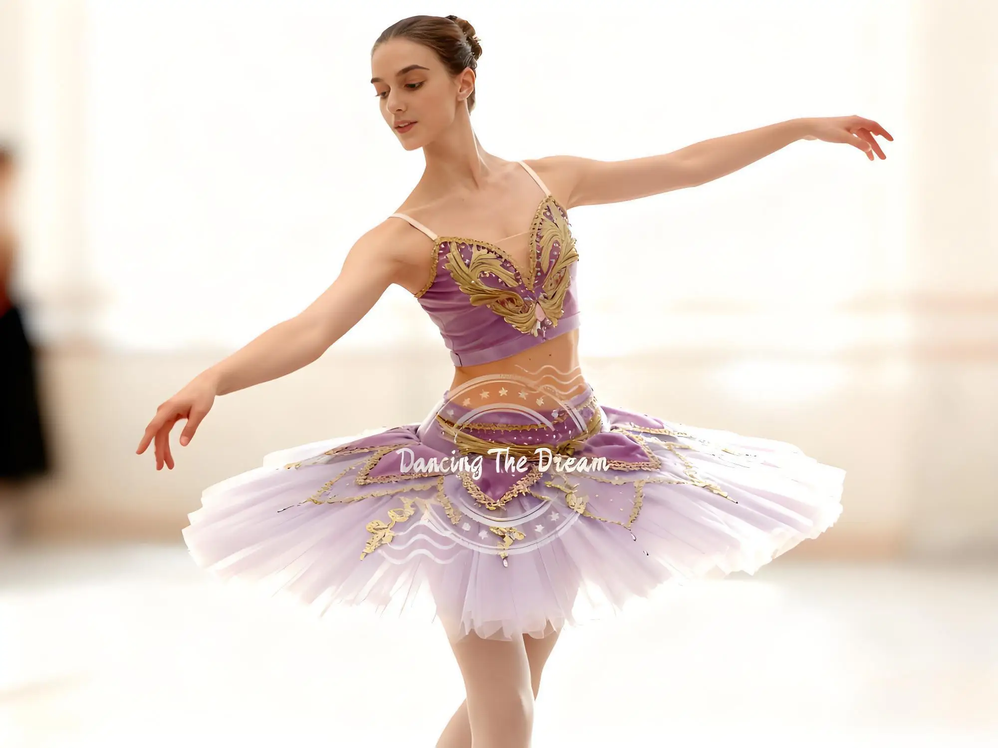 Purple Velvet & Tulle Ballet Tutu with Gold Embroidery Violet Purple Lace - Accented Velvet Ballet Tutu with Gold Ribbon 
Purple Velvet & Tulle Ballet Tutu with Gold Embroidery Violet Purple Lace - Accented Velvet Ballet Tutu with Gold Ribbon