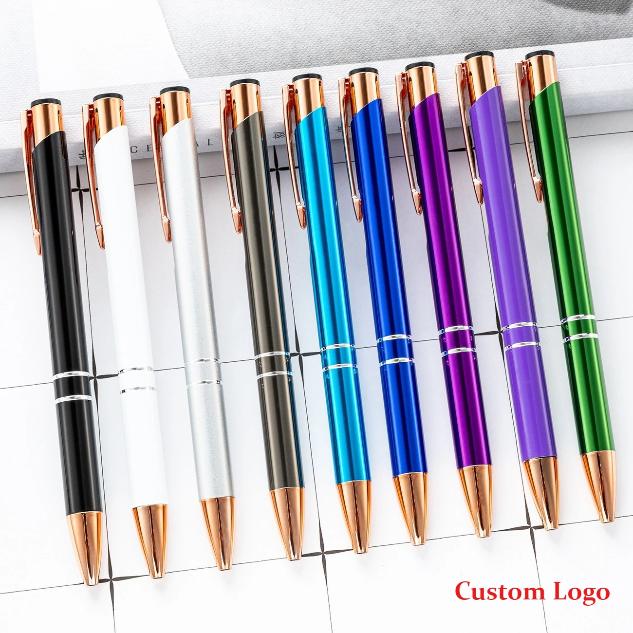 20 PCS Metal Ballpoint Pen Custom Logo Advertising Ballpoint Pen Lettering Engraved Name School Office Supplies
20 PCS Metal Ballpoint Pen Custom Logo Advertising Ballpoint Pen Lettering Engraved Name School Office Supplies
