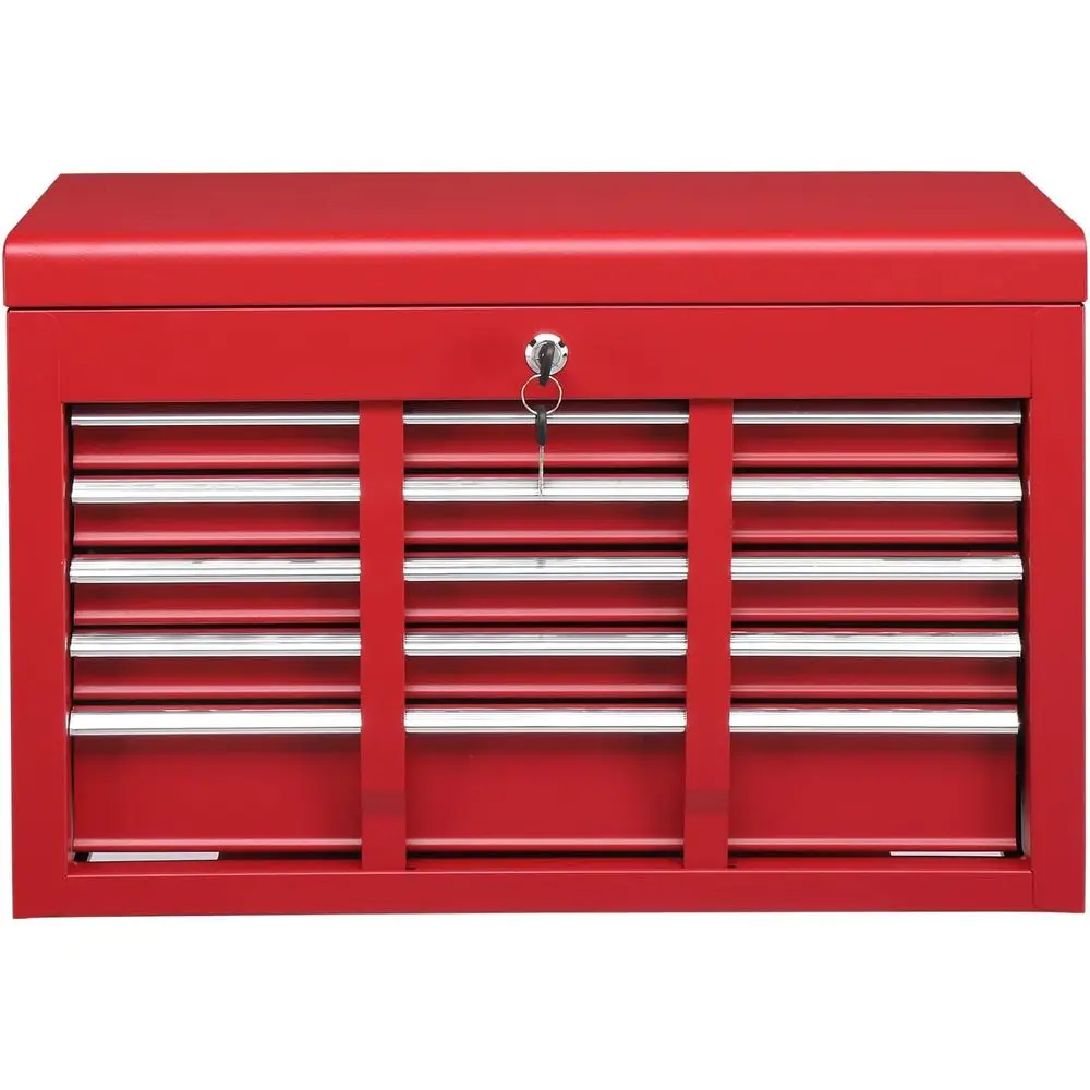 5-Drawer Portable Tool Chest with Top Tray, Lockable Metal Cabinet for Garage, Workshop, and Home Use - Red
5-Drawer Portable Tool Chest with Top Tray, Lockable Metal Cabinet for Garage, Workshop, and Home Use - Red
