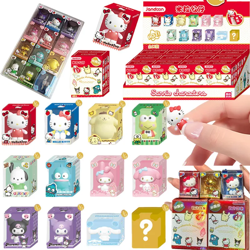 JANDOOM Sanrio Kuromi Hello Kitty Cinnamon Kitty Cat Anime Figure Model Blind Box Toys Rice Grain Doll Ornament Birthday Gifts
JANDOOM Sanrio Kuromi Hello Kitty Cinnamon Kitty Cat Anime Figure Model Blind Box Toys Rice Grain Doll Ornament Birthday Gifts