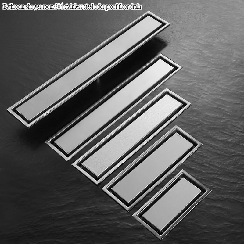 Bathroom shower room, 304 stainless steel anti odor side drain, invisible embedded ceramic tile hidden long floor drain
Bathroom shower room, 304 stainless steel anti odor side drain, invisible embedded ceramic tile hidden long floor drain