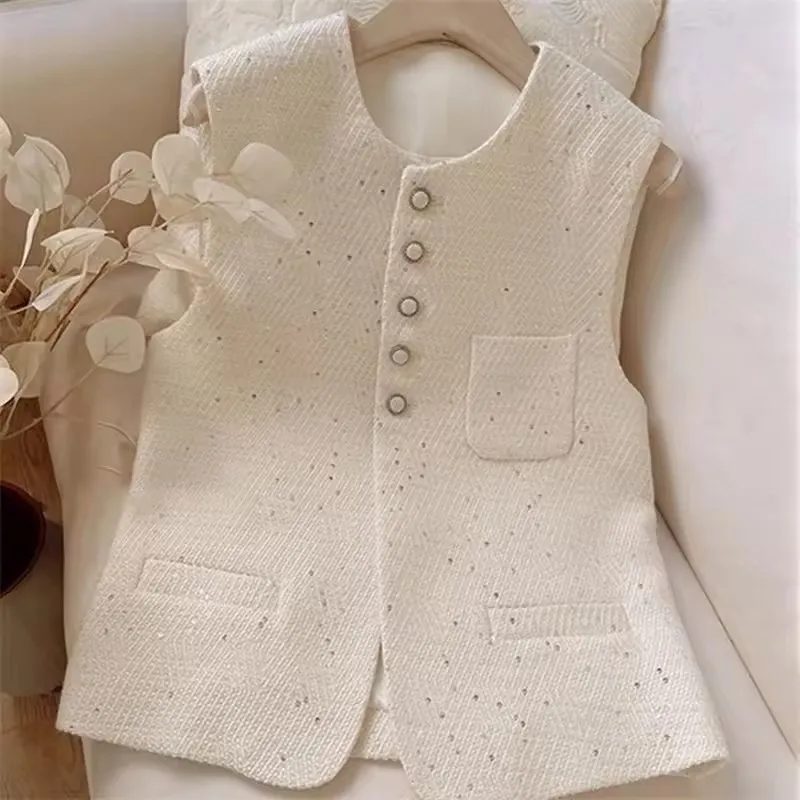 2025 Women High-End Aesthetic Vest Coat Spring And Autumn Female Comfortable And Relaxed Temperament Vest Comfortable Coat Tops
2025 Women High-End Aesthetic Vest Coat Spring And Autumn Female Comfortable And Relaxed Temperament Vest Comfortable Coat Tops