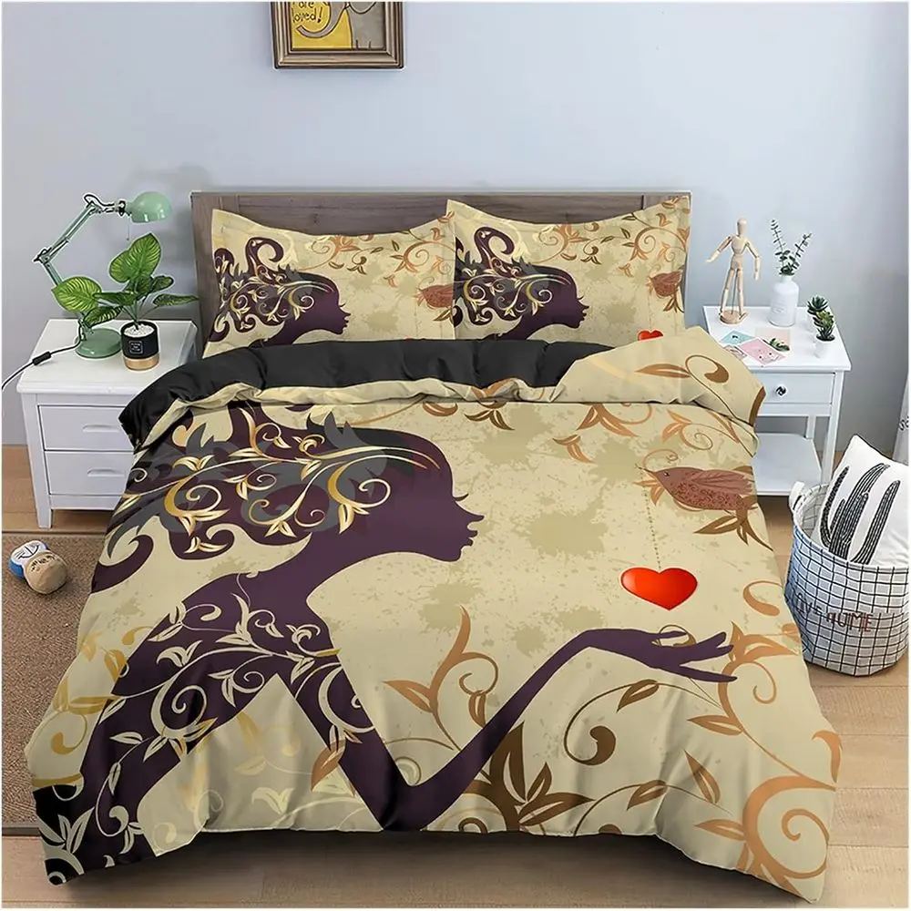 Bedding Set Beautiul Black Girl Duvet Cover Set 2/3 PCS Girls acial Proile Bedding Set or Teen Girls Bedroom Decor Twin Double K
Bedding Set Beautiul Black Girl Duvet Cover Set 2/3 PCS Girls acial Proile Bedding Set or Teen Girls Bedroom Decor Twin Double K