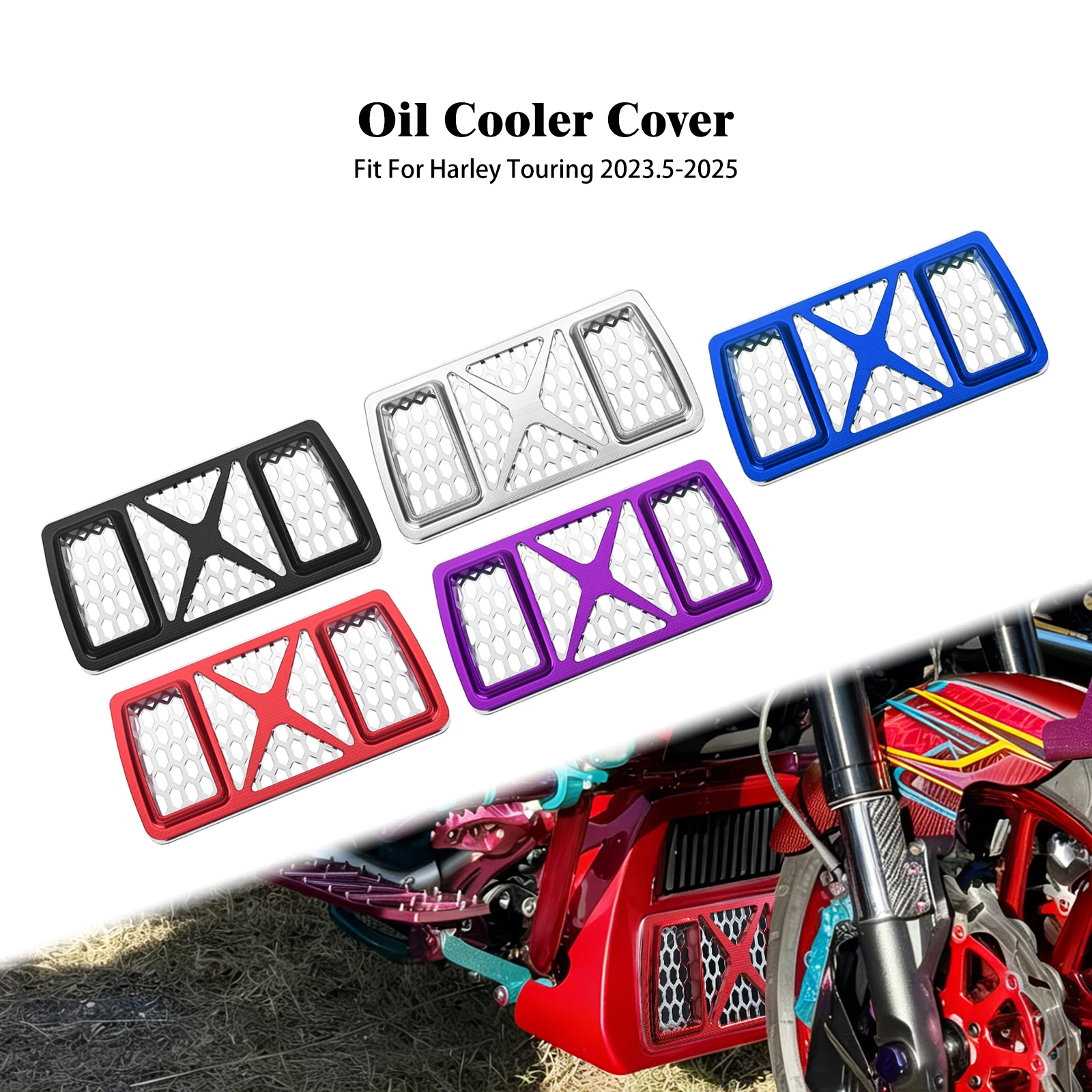 Motorcycle Radiator Guard Protection Aluminum Grill Cover For Harley Touring Road Street Glide FLHTK 2023.5-25 Oil Cooler Screen
Motorcycle Radiator Guard Protection Aluminum Grill Cover For Harley Touring Road Street Glide FLHTK 2023.5-25 Oil Cooler Screen