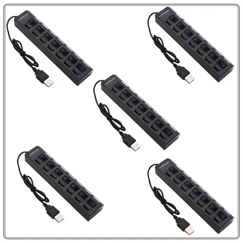 Usb Hub Extender 7 Port Docking Station 5 Pieces 7 Port Hub Black Andwhite Withswitch Light Hub
Usb Hub Extender 7 Port Docking Station 5 Pieces 7 Port Hub Black Andwhite Withswitch Light Hub