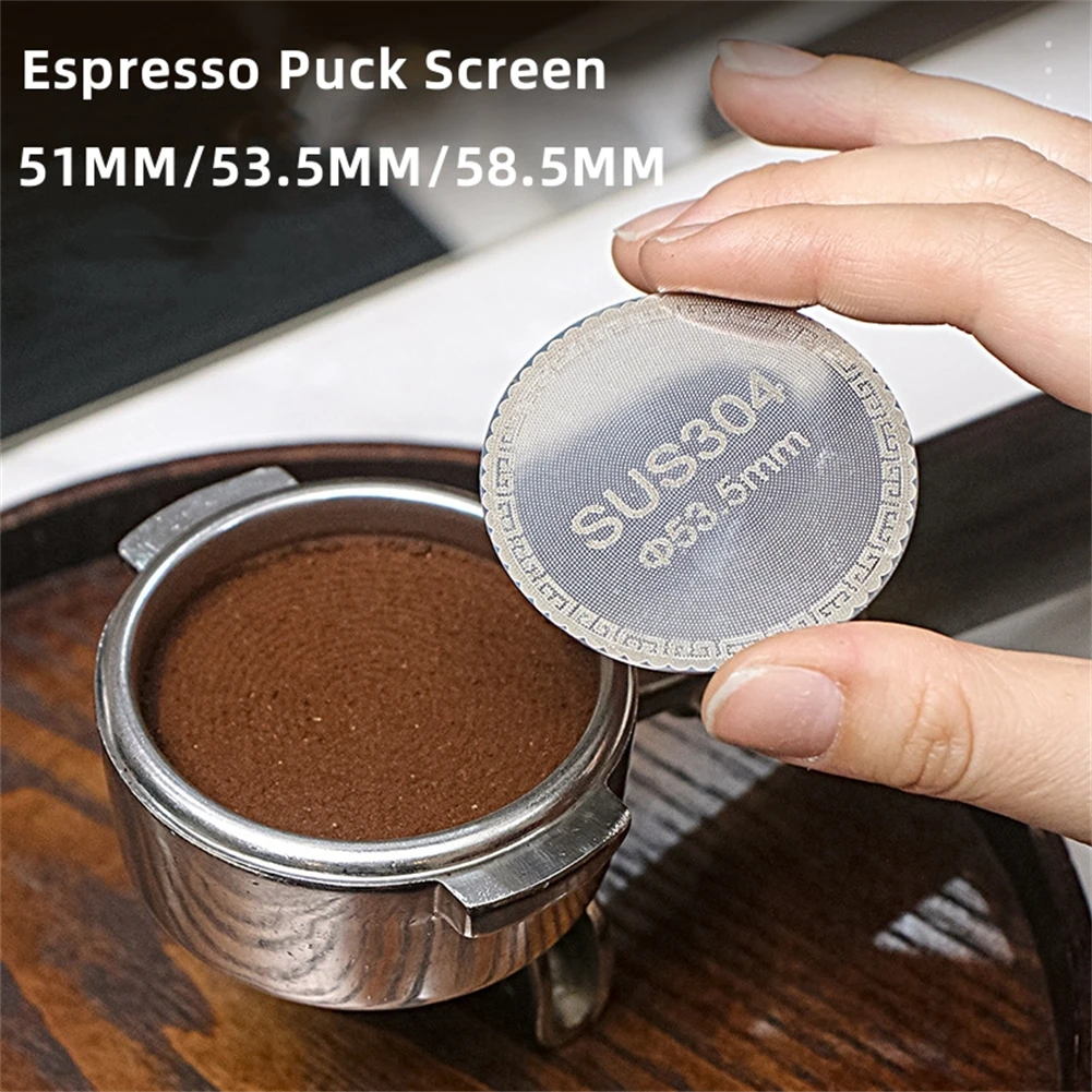 51 53 58mm Resuable Espresso Puck Screen Double Layer Coffee Portafilter Basket Filters 304 Stainless Steel Coffee Machine Parts
51 53 58mm Resuable Espresso Puck Screen Double Layer Coffee Portafilter Basket Filters 304 Stainless Steel Coffee Machine Parts