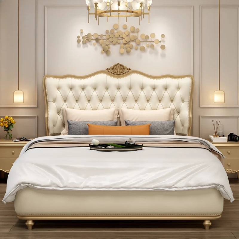 American Luxury Double Bed Modern Wood High End Headboard Frame Double Bed Kids Girl Cama Matrimonial Furniture For Bedroom
American Luxury Double Bed Modern Wood High End Headboard Frame Double Bed Kids Girl Cama Matrimonial Furniture For Bedroom