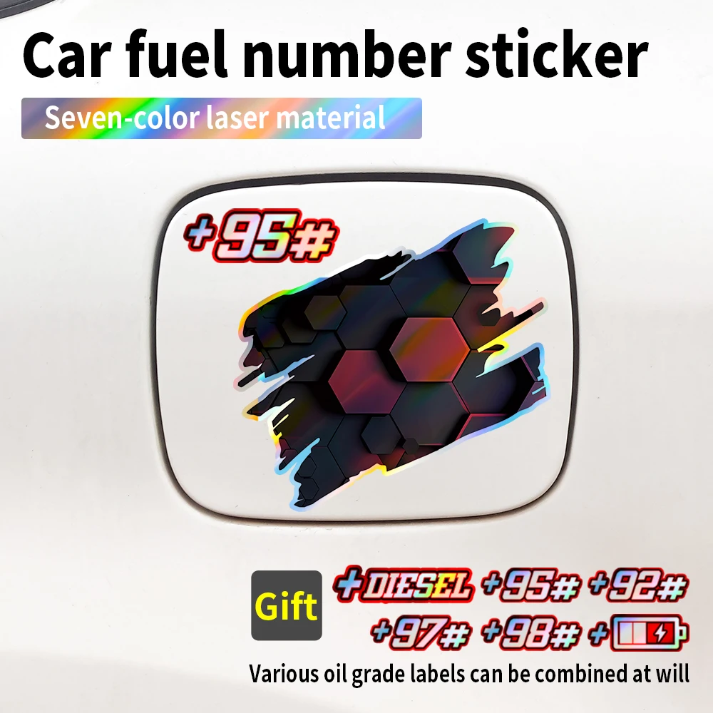 Laser Honeycomb Car Fuel Tank Cap Stickers Fuel Number Reminders Diesel and Gasoline Decals Creative Vinyl Stickers Accessories
Laser Honeycomb Car Fuel Tank Cap Stickers Fuel Number Reminders Diesel and Gasoline Decals Creative Vinyl Stickers Accessories
