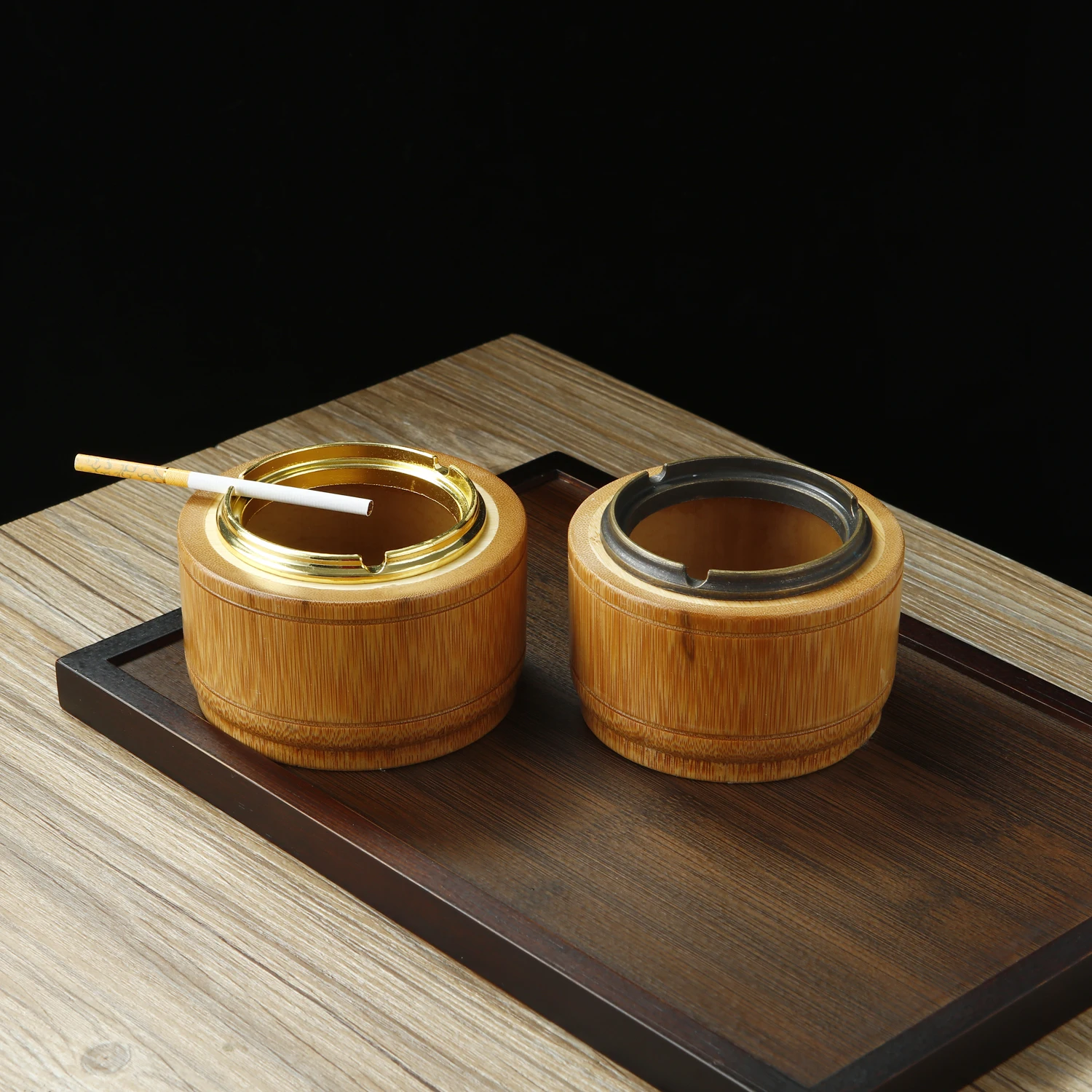 Natural Bamboo Ashtray with Metal Ring High Temperature Heat Resistant Round Design Cigarette Ashtray Cigarette Accessories
Natural Bamboo Ashtray with Metal Ring High Temperature Heat Resistant Round Design Cigarette Ashtray Cigarette Accessories
