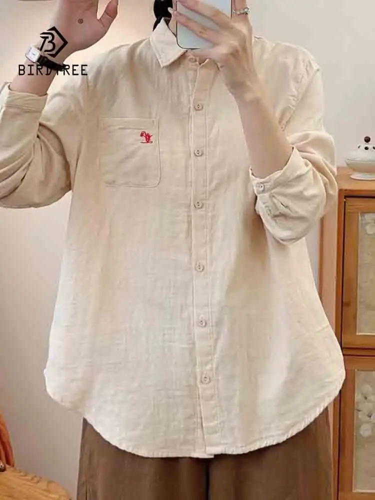 New Spring Cotton Yarn Embroidery Shirt Women Lapel Commute Top Girl Long Sleeve Fashion Literature Blouse 2024 Autumn T435103QC
New Spring Cotton Yarn Embroidery Shirt Women Lapel Commute Top Girl Long Sleeve Fashion Literature Blouse 2024 Autumn T435103QC
