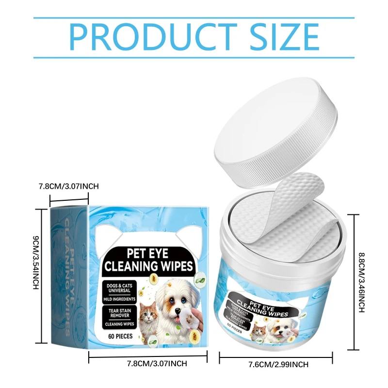60 Count Pet Eye Cleaner /Ear Finger Wipes Cats Dog Cleaning Supplies Wet Tissue Finger Wipes Relieve Ear Itching
60 Count Pet Eye Cleaner /Ear Finger Wipes Cats Dog Cleaning Supplies Wet Tissue Finger Wipes Relieve Ear Itching