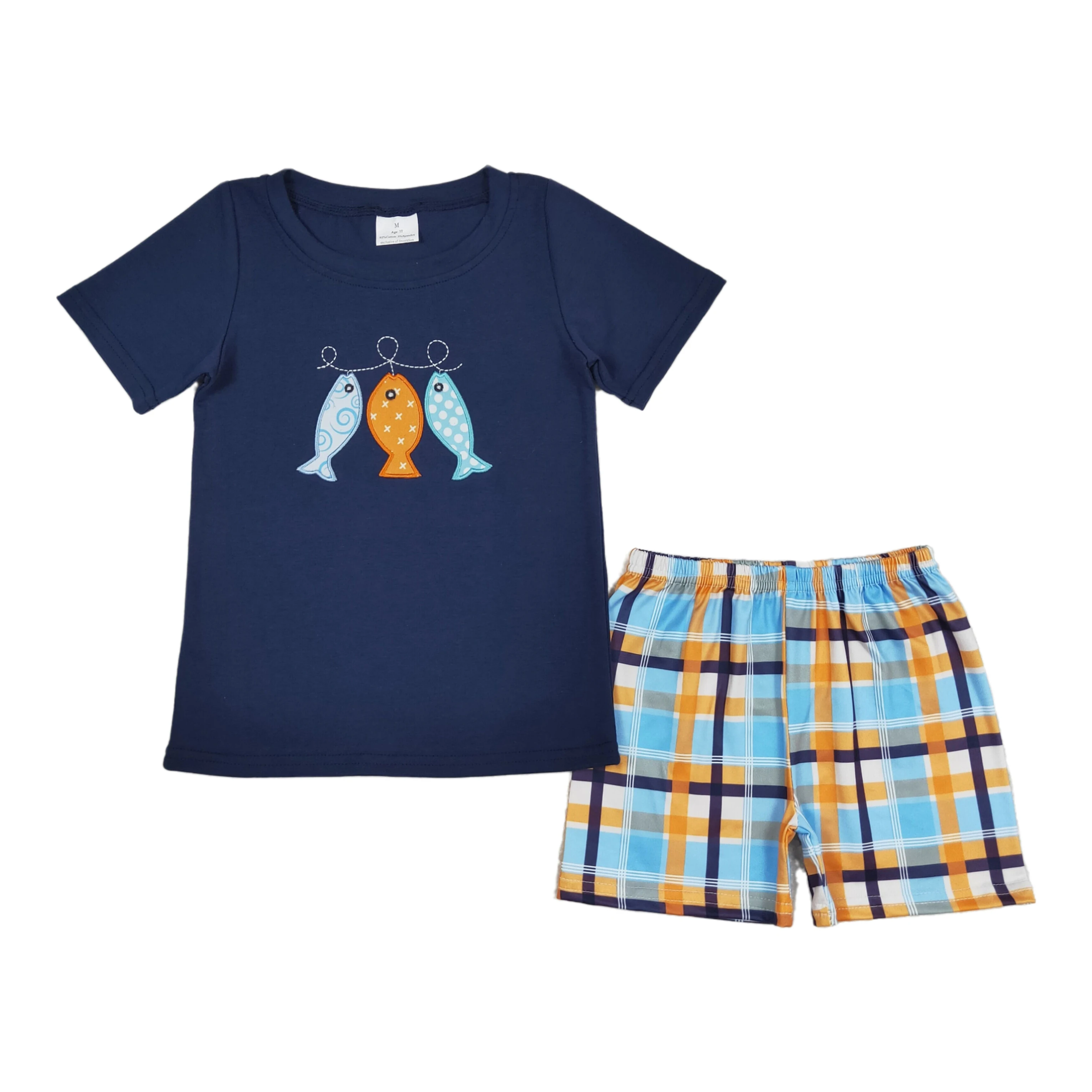 Boutique Toddler Baby Boys Clothes Outfits New Fashion Kids Designer Clothes Boys Fish Embroidery Short Sleeve Shirt Shorts Sets
Boutique Toddler Baby Boys Clothes Outfits New Fashion Kids Designer Clothes Boys Fish Embroidery Short Sleeve Shirt Shorts Sets
