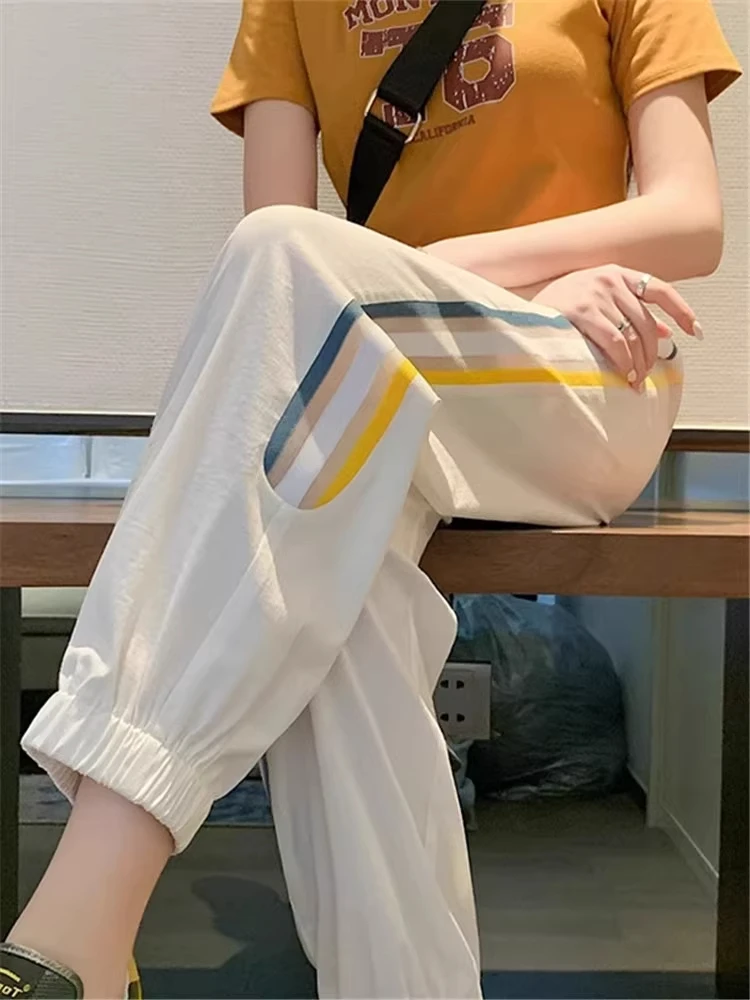 plus Size White Ice Silk Sports Pants Women's Qui Dry Thin Footed Sweatpants Mosquito Proof Sun Protection Trousers
plus Size White Ice Silk Sports Pants Women's Qui Dry Thin Footed Sweatpants Mosquito Proof Sun Protection Trousers