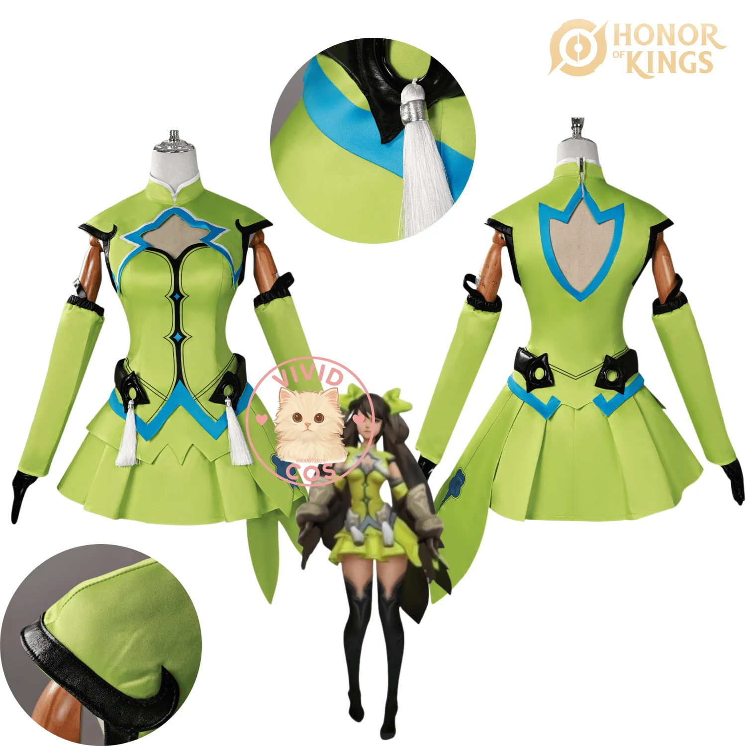 Hot Game Honor of Kings Cosplay Anime Lady Sun Costume Classic Role Play Pretty Green Dress for Women Comic Con Halloween Party
Hot Game Honor of Kings Cosplay Anime Lady Sun Costume Classic Role Play Pretty Green Dress for Women Comic Con Halloween Party