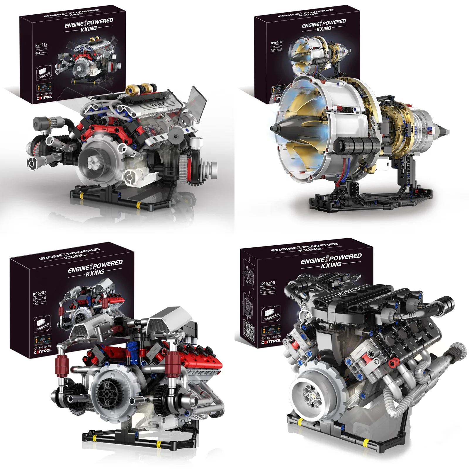 V8 electric building block toy assembly ornaments, sports car and airliner engine model assembly, children's toy gift
V8 electric building block toy assembly ornaments, sports car and airliner engine model assembly, children's toy gift