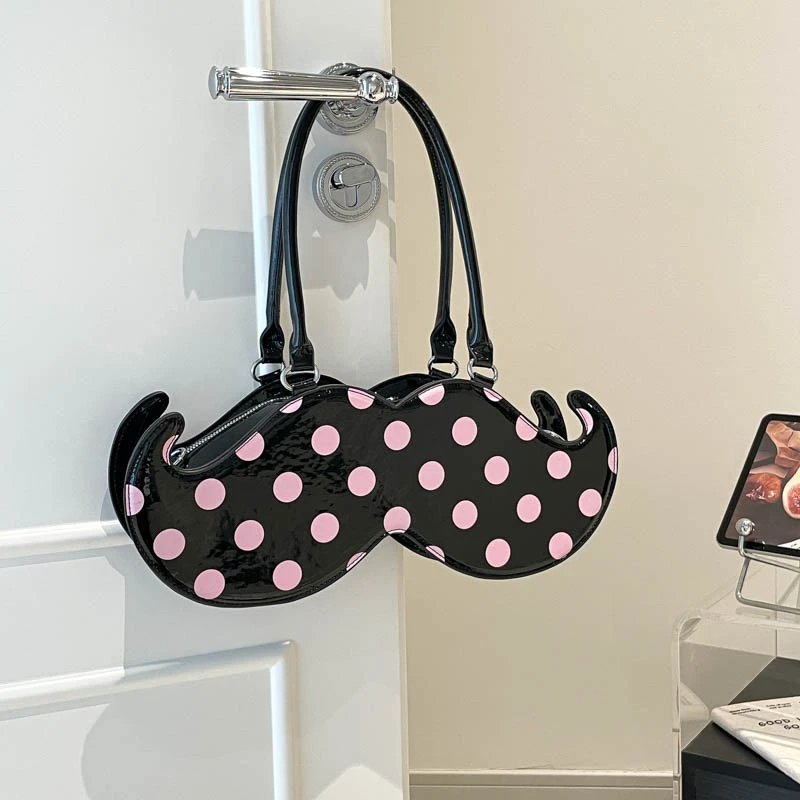 Niche Design Sense Y2K Polka Dot Beard Shape Handbag Unique Aesthetic Underarm Bag Funky Retro Shoulder Purse for Women
Niche Design Sense Y2K Polka Dot Beard Shape Handbag Unique Aesthetic Underarm Bag Funky Retro Shoulder Purse for Women