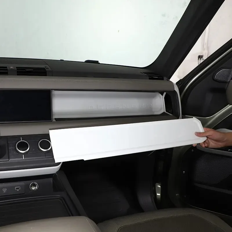 For Land Rover Defender 110 90 130 2020-24 ABS Car Dashboard Co-pilot Handle Panel Cover Trim Stickers Interior Car Accessories 
For Land Rover Defender 110 90 130 2020-24 ABS Car Dashboard Co-pilot Handle Panel Cover Trim Stickers Interior Car Accessories
