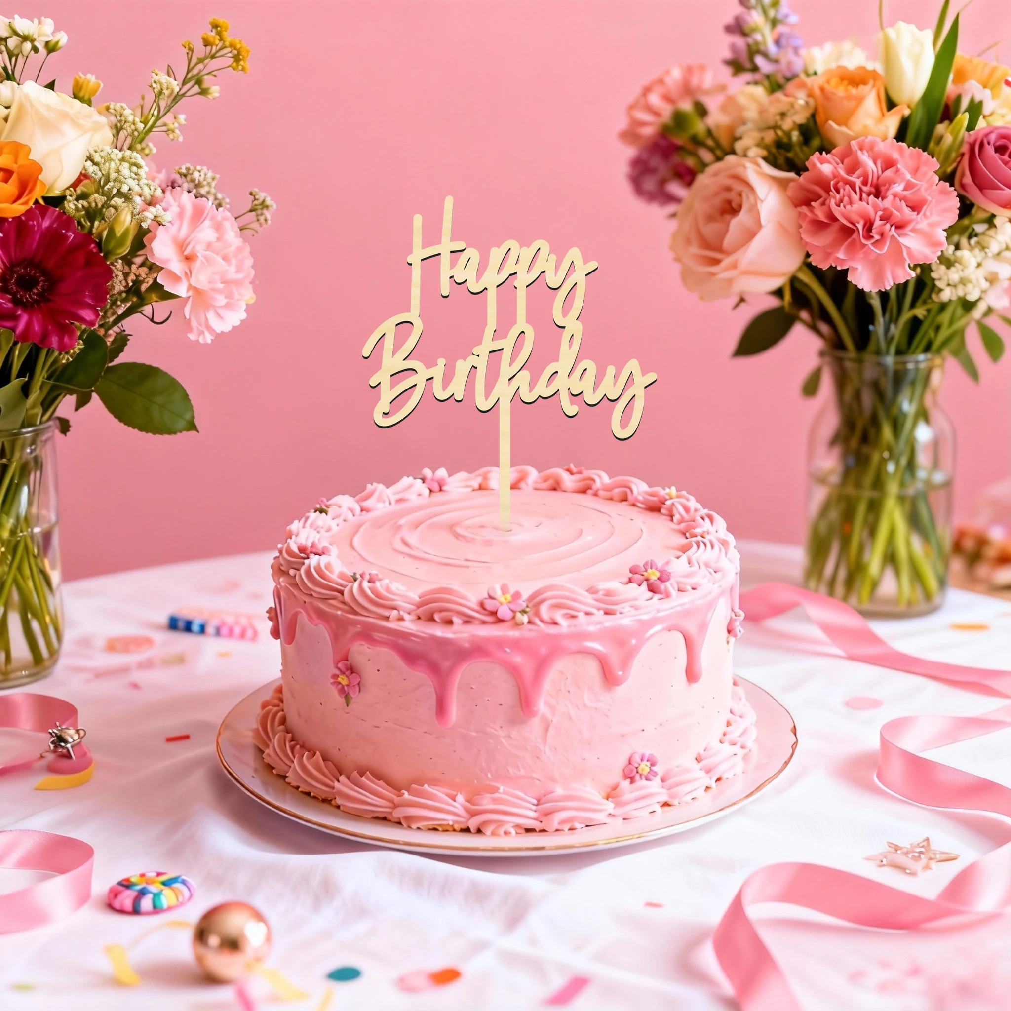 Happy Birthday Wooden Cake Topper Birthday Cake Decoration for Birthday Party Decoration Party Supplies
Happy Birthday Wooden Cake Topper Birthday Cake Decoration for Birthday Party Decoration Party Supplies