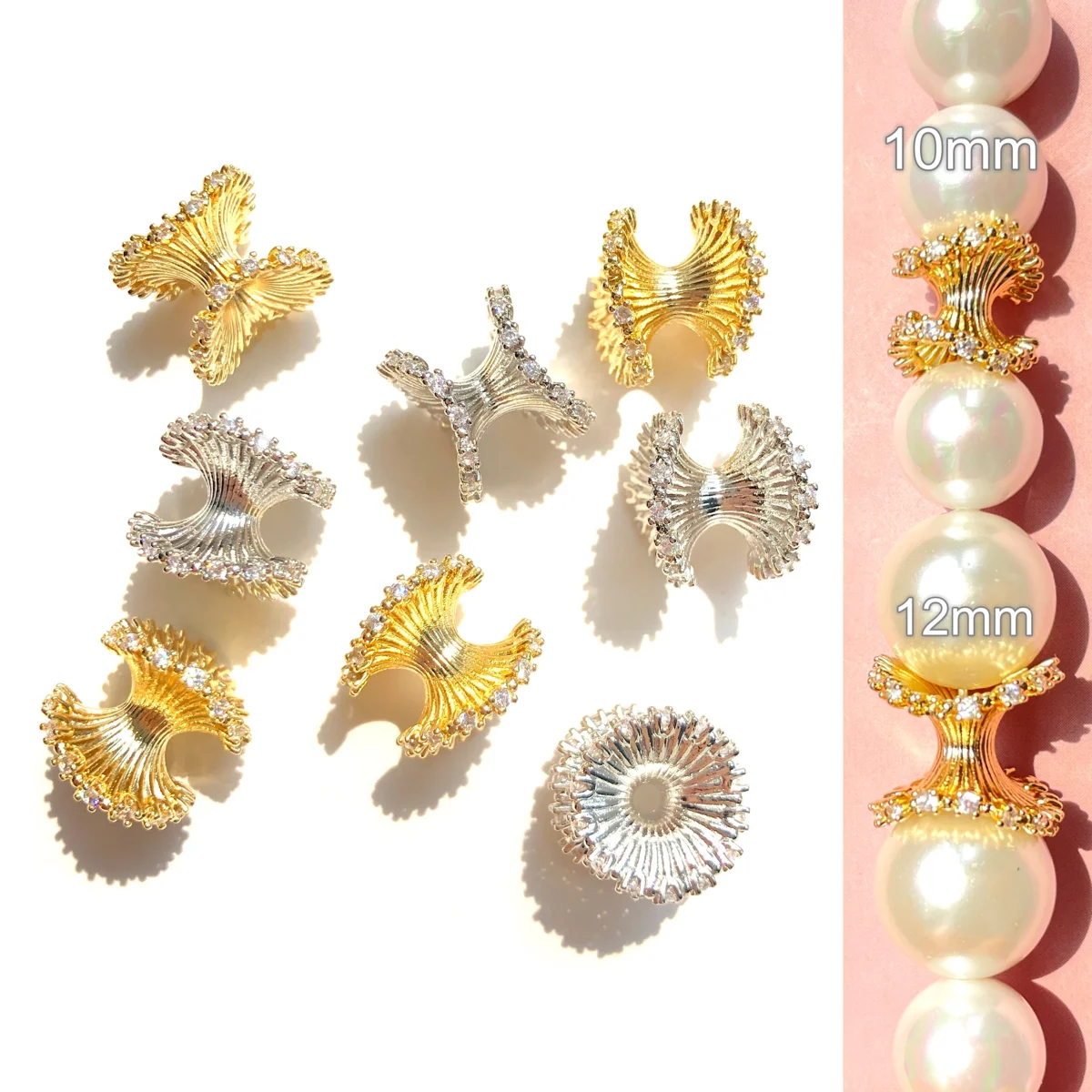10pcs Zirconia Pave Hourglass Spacers Beads for Women Bracelets Necklace Making 18K Gold-Plated Exquisite Jewelry Components
10pcs Zirconia Pave Hourglass Spacers Beads for Women Bracelets Necklace Making 18K Gold-Plated Exquisite Jewelry Components