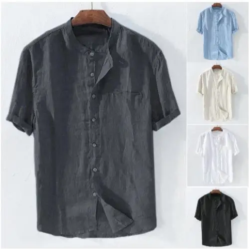 Men's Short Sleeve Breathable Cotton Linen Shirt Thin Brit Style High Temperature Setting Function Inner Wear Pure Color Design
Men's Short Sleeve Breathable Cotton Linen Shirt Thin Brit Style High Temperature Setting Function Inner Wear Pure Color Design
