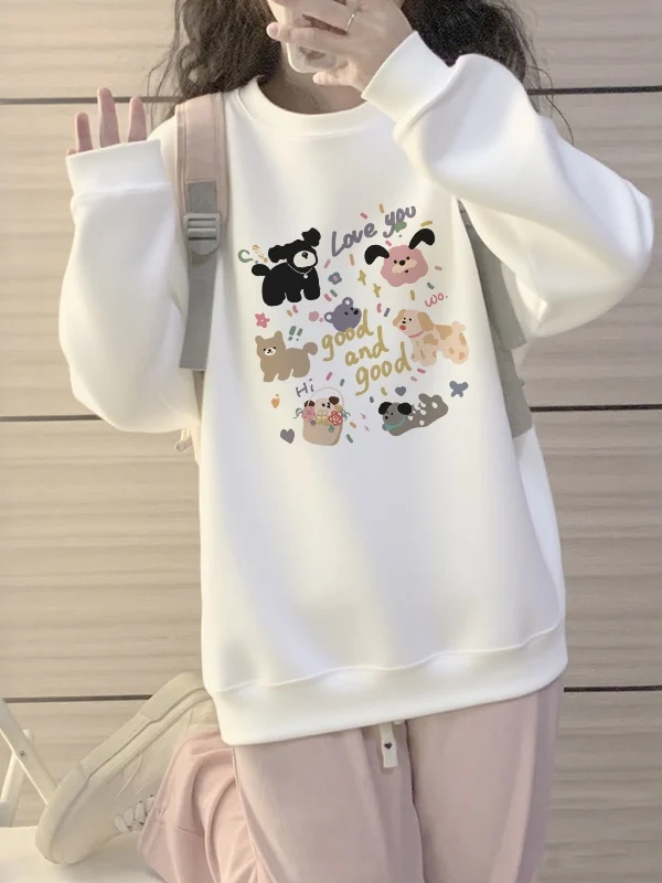 Толстовка с круглым вырезом и длинными рукавами, без капюшона, для ранней осени, модная, для учащихся средних и старших классов.
Толстовка с круглым вырезом и длинными рукавами, без капюшона, для ранней осени, модная, для учащихся средних и старших классов.